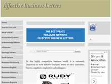 Tablet Screenshot of effective-business-letters.com